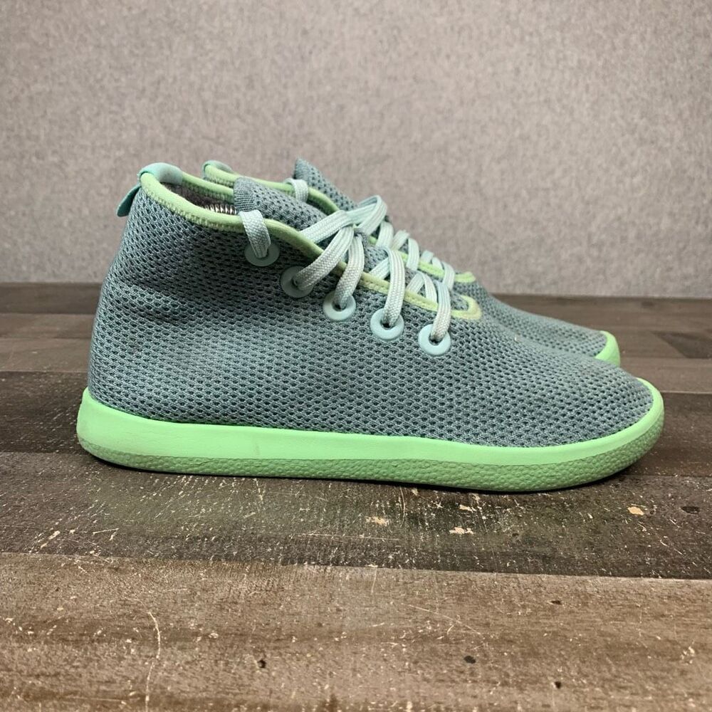 Allbirds Men’s Size 8 Tree Toppers High Top Sneakers Grey Neon Green Mesh Shoes